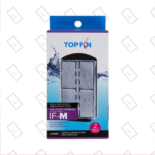 Top Fin 4-in-1 Internal Filter Cartridges IF-M (Medium) Refill for IF40 Internal Filter (2 Count)